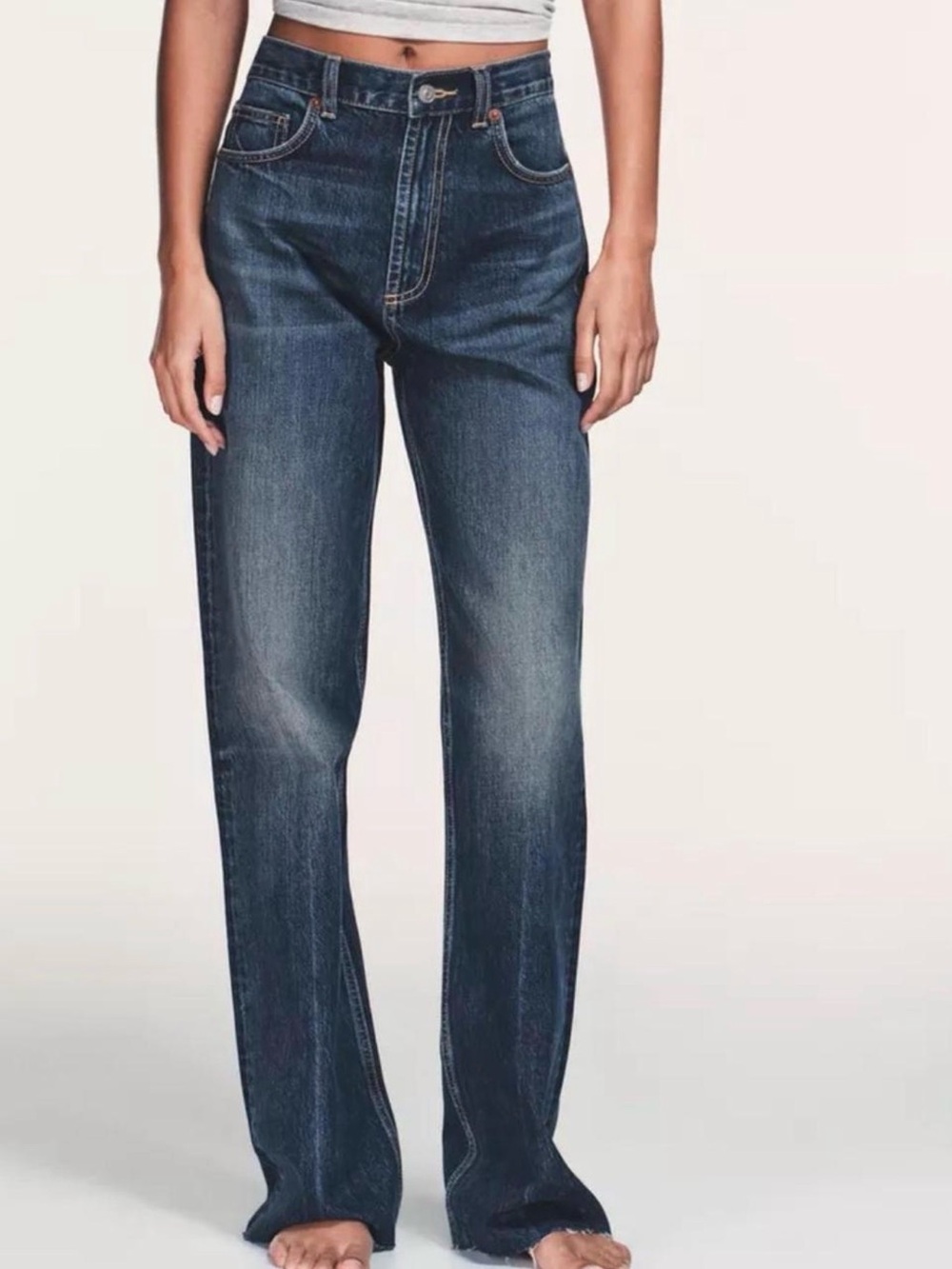 Zara Dark Blue Flare Jeans